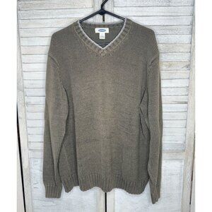 Old Navy Men's Olive Green V-Neck Pullover Sweater Olive Green Size XL